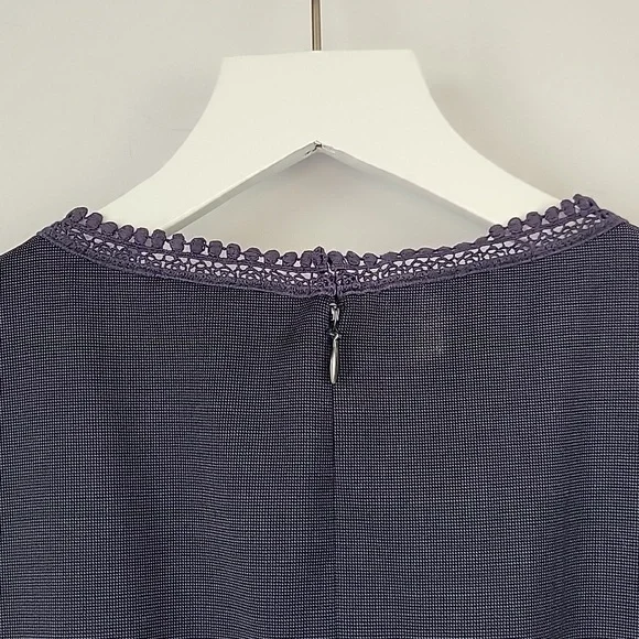 Elie Tahari Emory Wool Sheath Dress Grayed Navy Size 4 - Picture 11 of 15